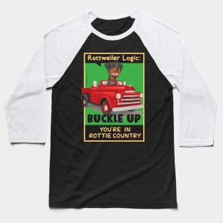 Rottweiler in red truck Baseball T-Shirt